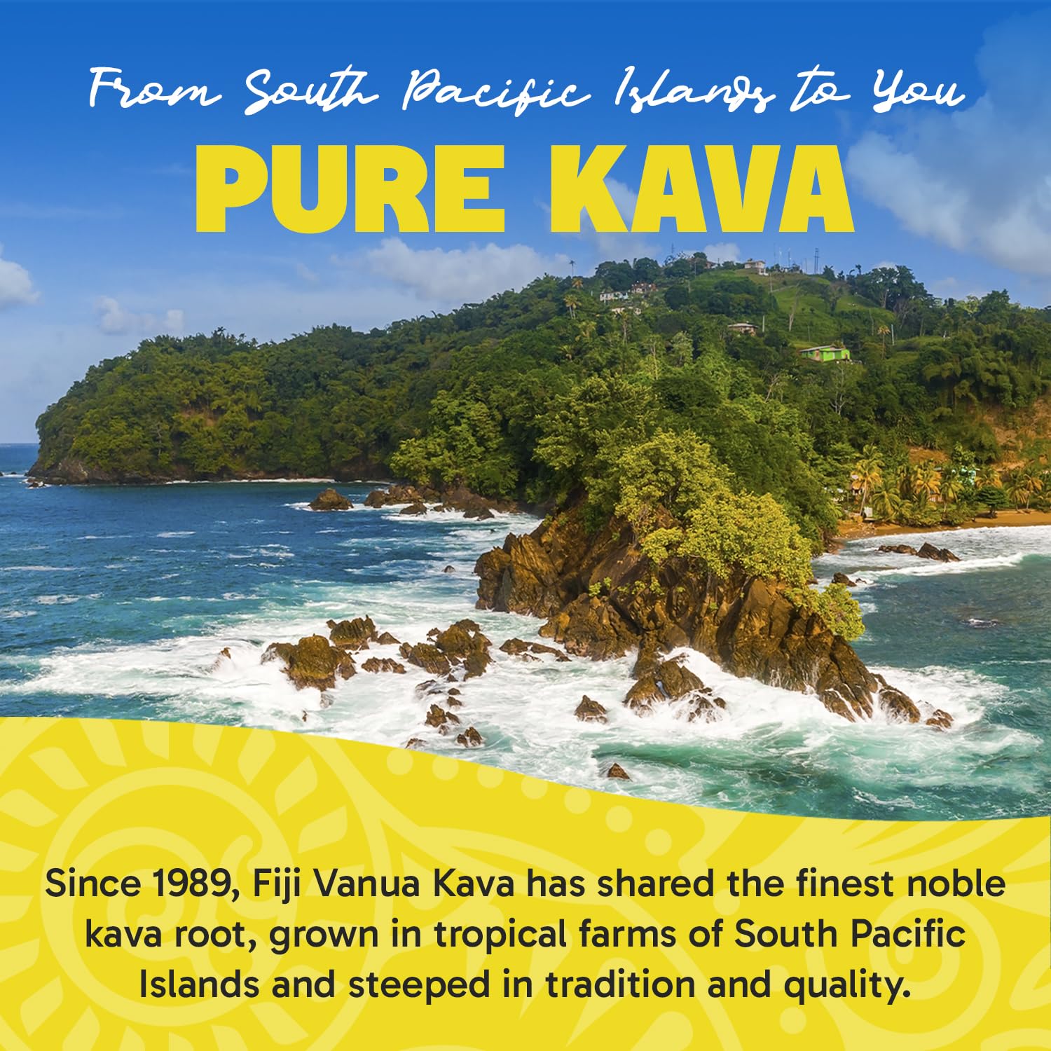 Empaque de 16 oz Fiji Vanua Kava, opción premium para compartir
