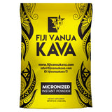 Fiji Vanua Kava polvo micronizado en envase, preparado para mezclar rápidamente.