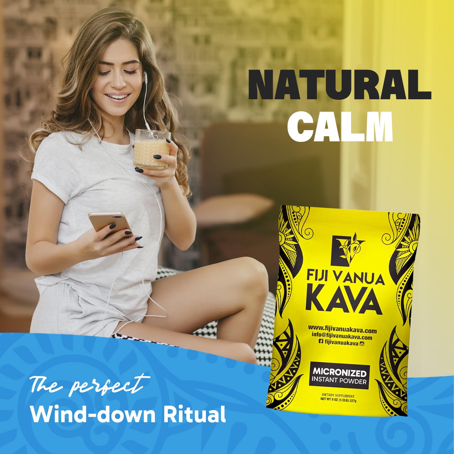 Fiji Vanua Kava sabor suave y terroso para una experiencia agradable.