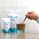 FijiKava cuchara y frasco, preparación rápida para relajación instantánea.