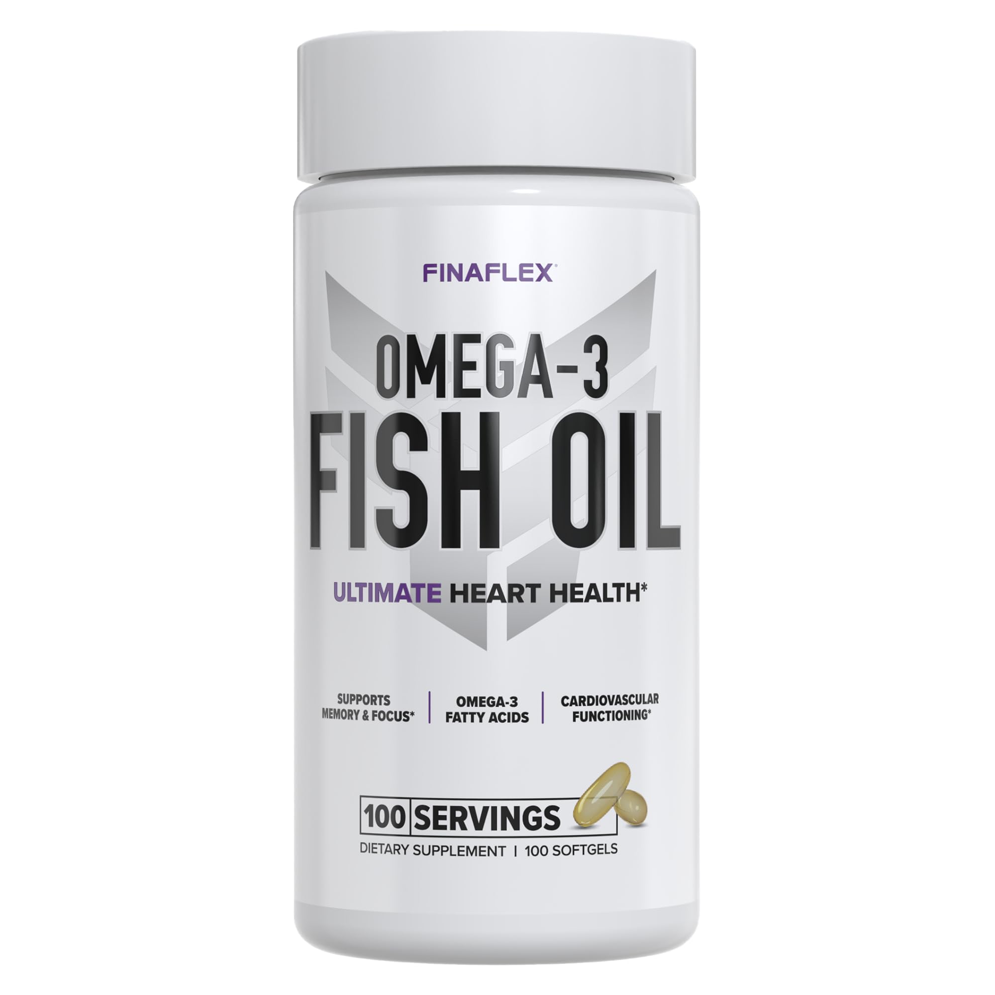 FINAFLEX aceite de pescado, capsulas blandas en envase, favorecen la funcion cardiovascular.