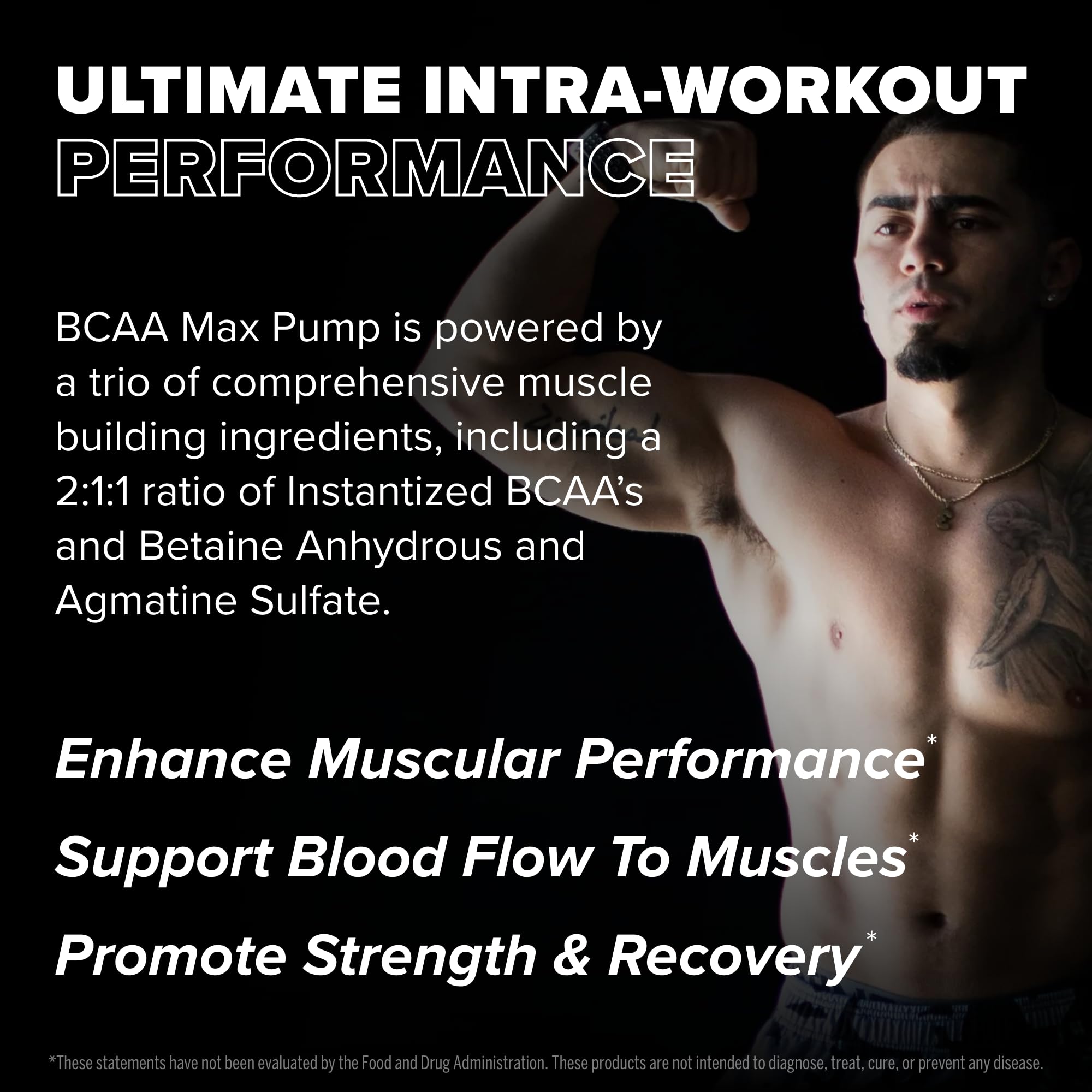 FINAFLEX BCAA MAX PUMP, polvo fino, mezcla rápida para mayor rendimiento.