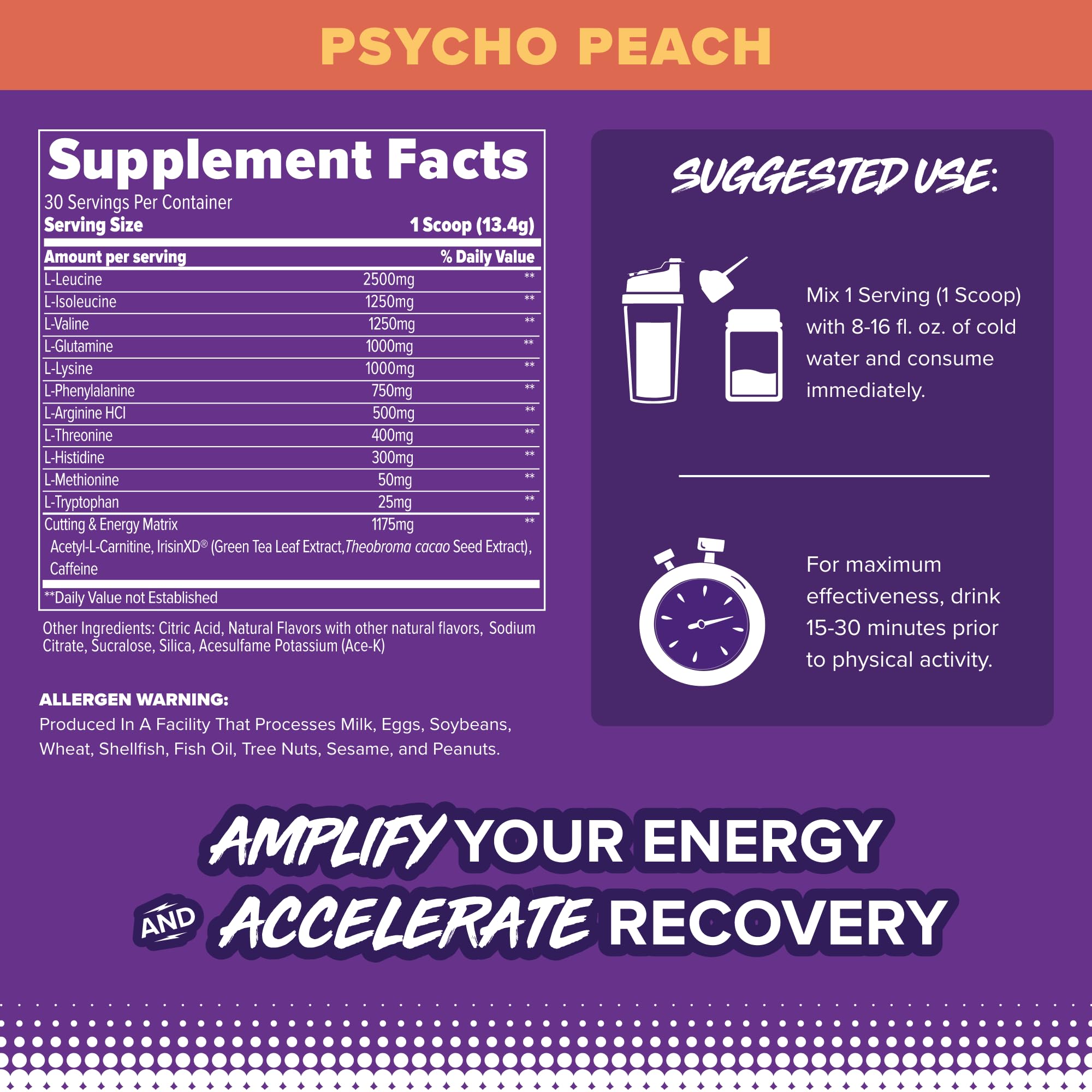 FINAFLEX EAA Psycho Peach cucharita: dosis precisa para sesiones de entrenamiento