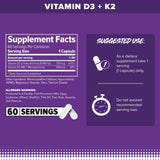 FINAFLEX Vitamina D3 y K2, impulso inmune: apoyo al sistema inmunitario.