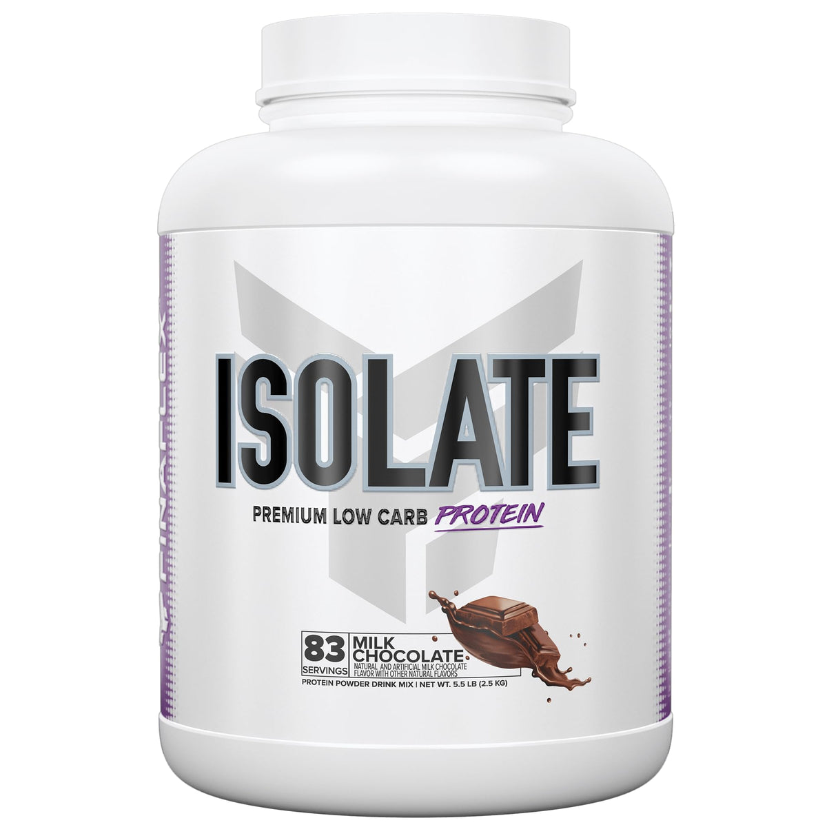 FINAFLEX Isolate Chocolate empaque 5-5 lb; proteína de alta pureza para entrenamiento diario.