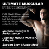 FINAFLEX Pure BCAA Sandía, etiqueta que destaca la proporción 2:1:1