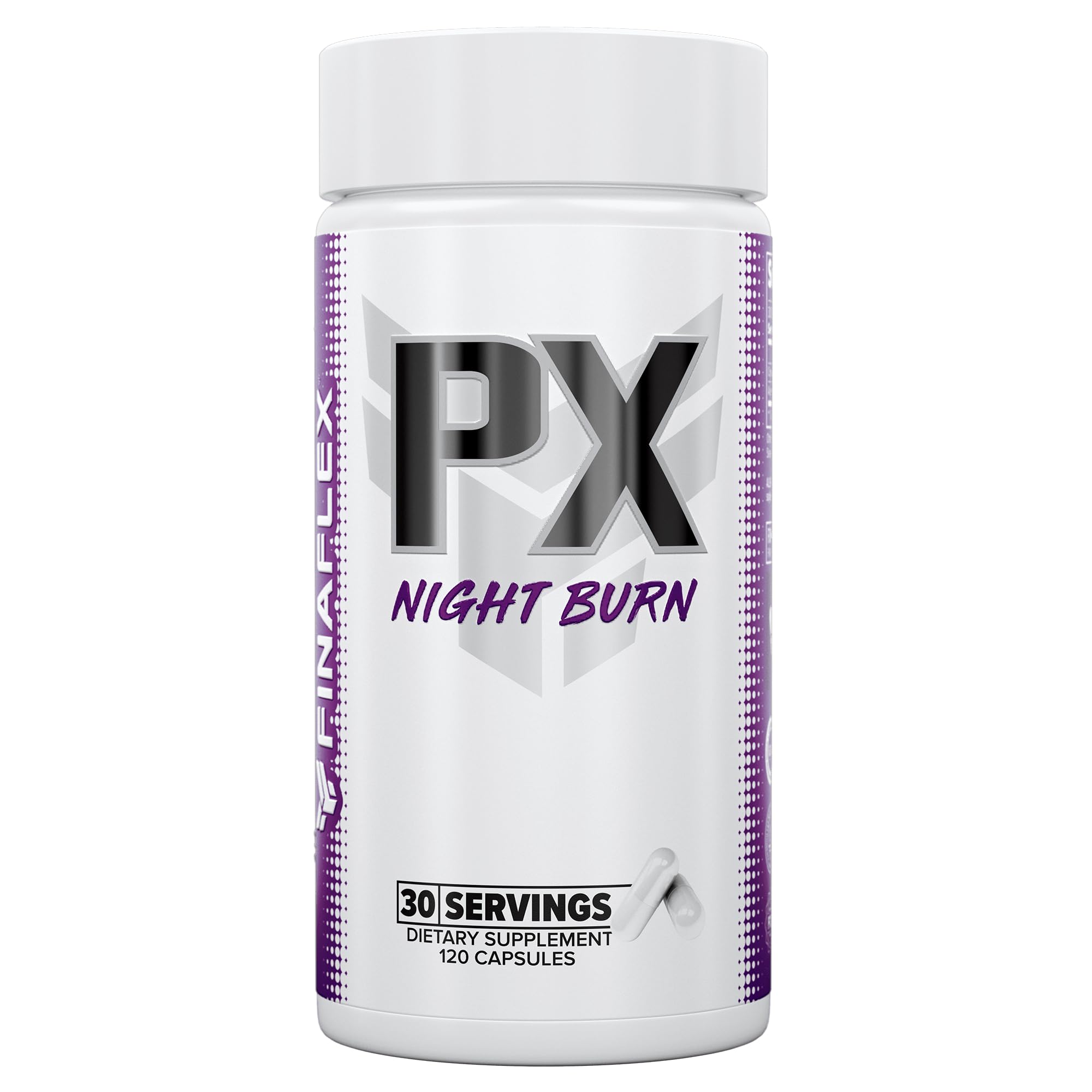 FINAFLEX PX NIGHT BURN botella con cápsulas para quema de grasa sin estimulantes