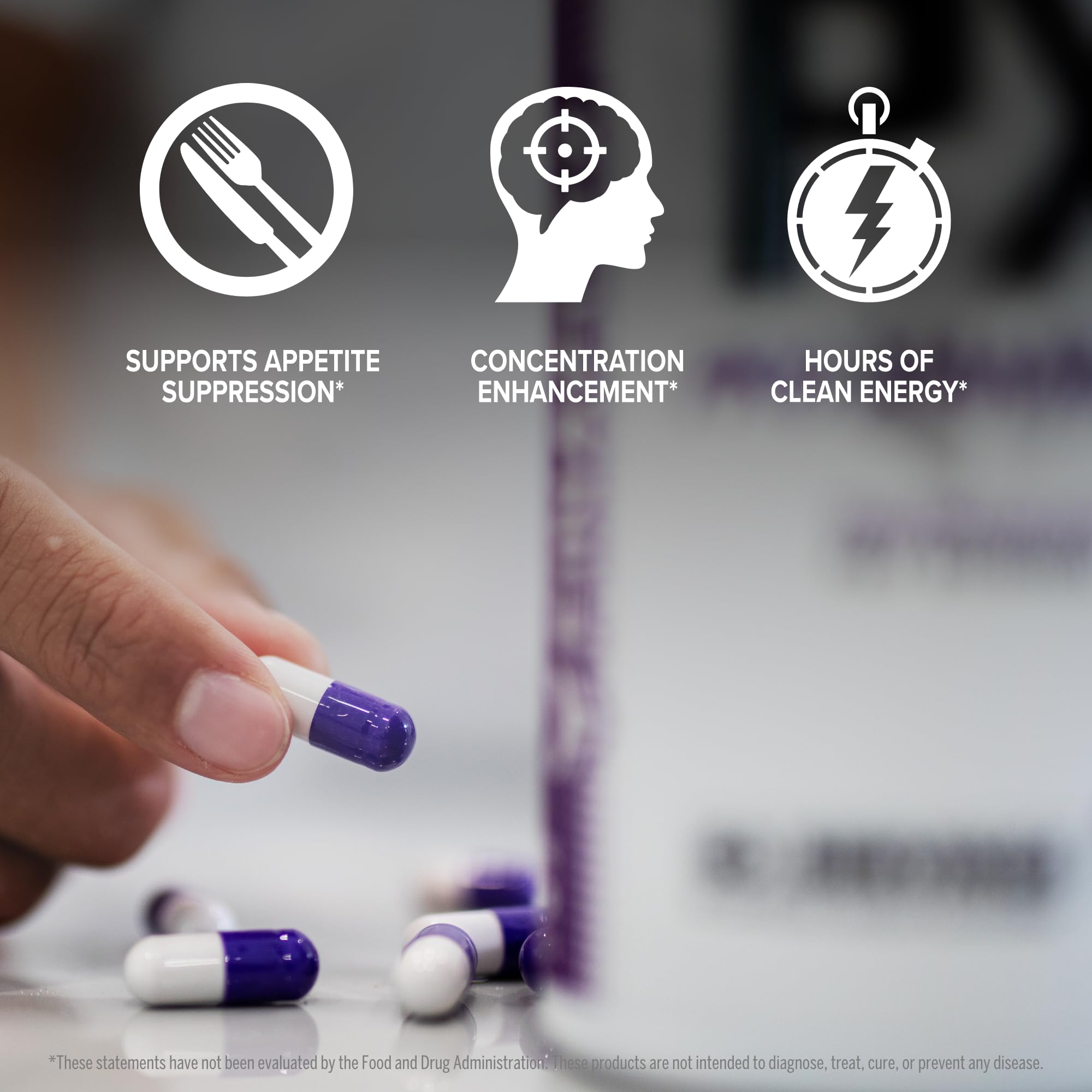 FINAFLEX PX Pro Xanthine, cápsulas sobre mesa, energía para el día.