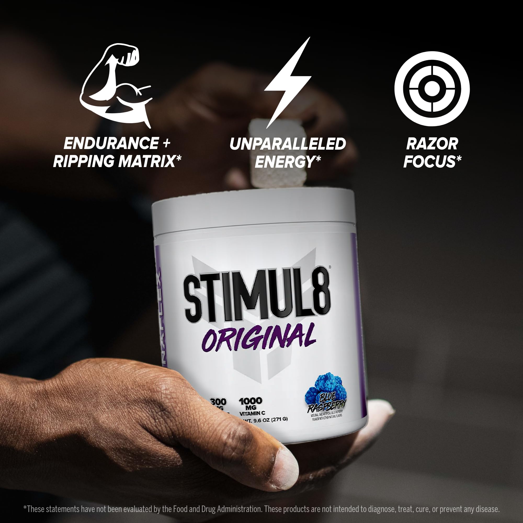 FINAFLEX STIMUL8: etiqueta frontal del envase