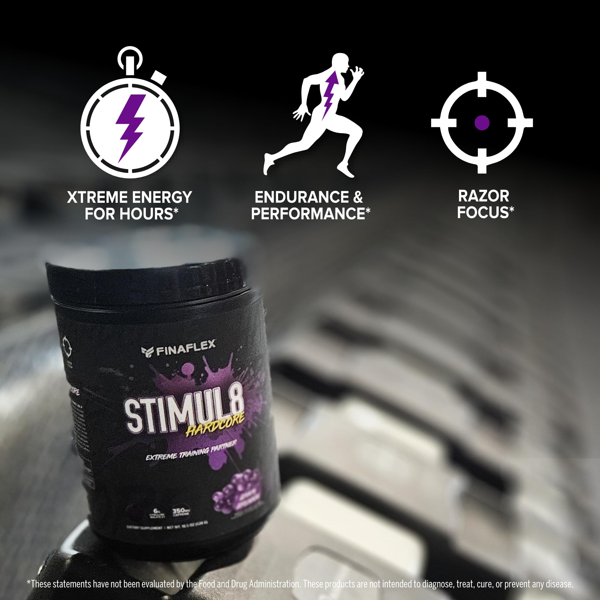 FINAFLEX STIMUL8 HARDCORE polvo para mezclar: energía sostenida.