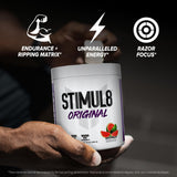 Atleta entrenando con FINAFLEX STIMUL8 para mantener el rendimiento.