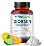 FineLand Diosmín Hesperidina: botella destacada para apoyo a la circulación saludable.