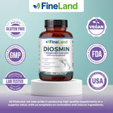 FineLand Diosmín Hesperidina: símbolo vegano que indica opción 100% vegetal.