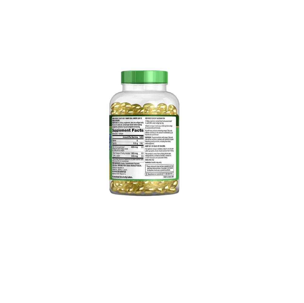 Finest Nutrition botella-aceite-pescado, envase visible de omega-3 y calidad.