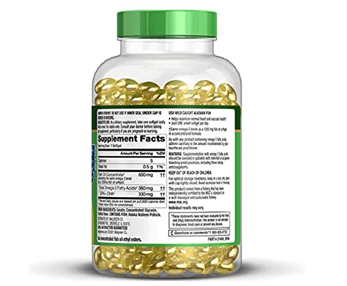 Finest Nutrition cápsulas con EPA/DHA para apoyar hábitos de suplementación diarios.