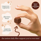 Fiome Fiber Bites: pouch abierta, conveniencia para llevar.