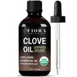 Fiora Naturals Aceite de Clavo - botella; aroma cálido para cuidado dental natural