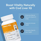 Suplemento de vitaminas A y D de FIQ Formula IQ, fuente natural para la salud general