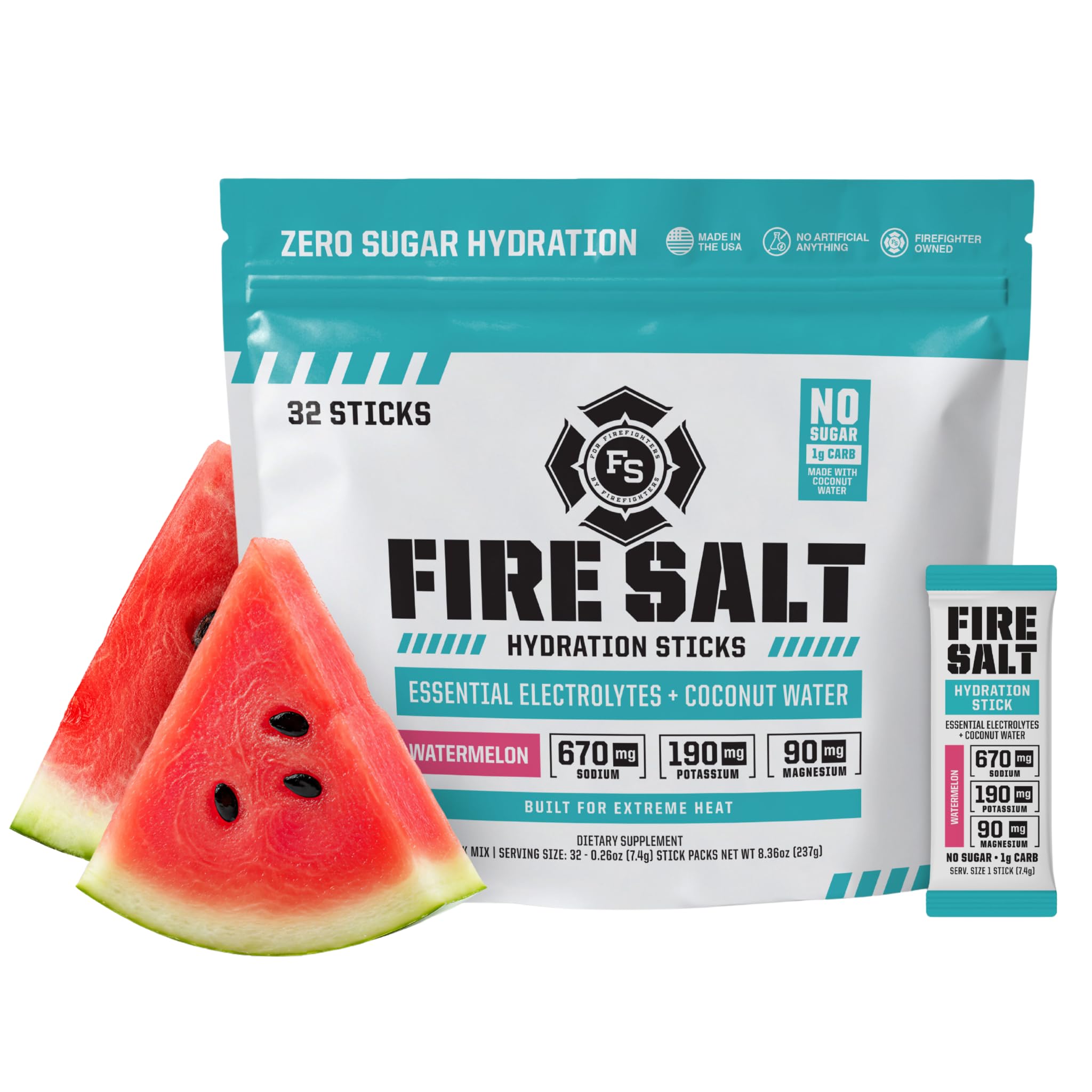 Barras Fire Salt de Fire Science Nutrition, paquete individual para hidratarse rápido en movimiento