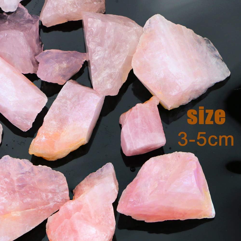 Detalle de textura en cuarzo rosa crudo para cabujones