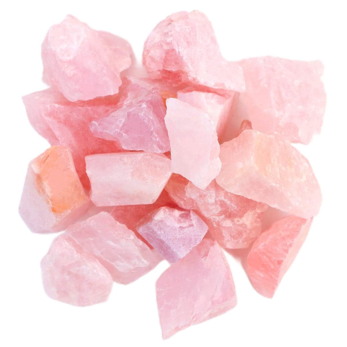 FIREBOOMOON cuarzo rosa crudo irregular para pulir y tallar joyería