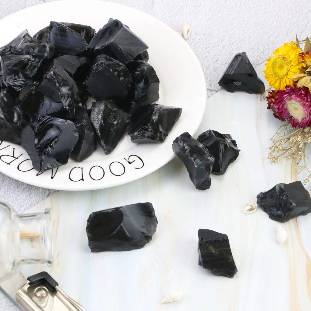 Fireboomoon obsidiana negra para proyectos de tallado y acabado