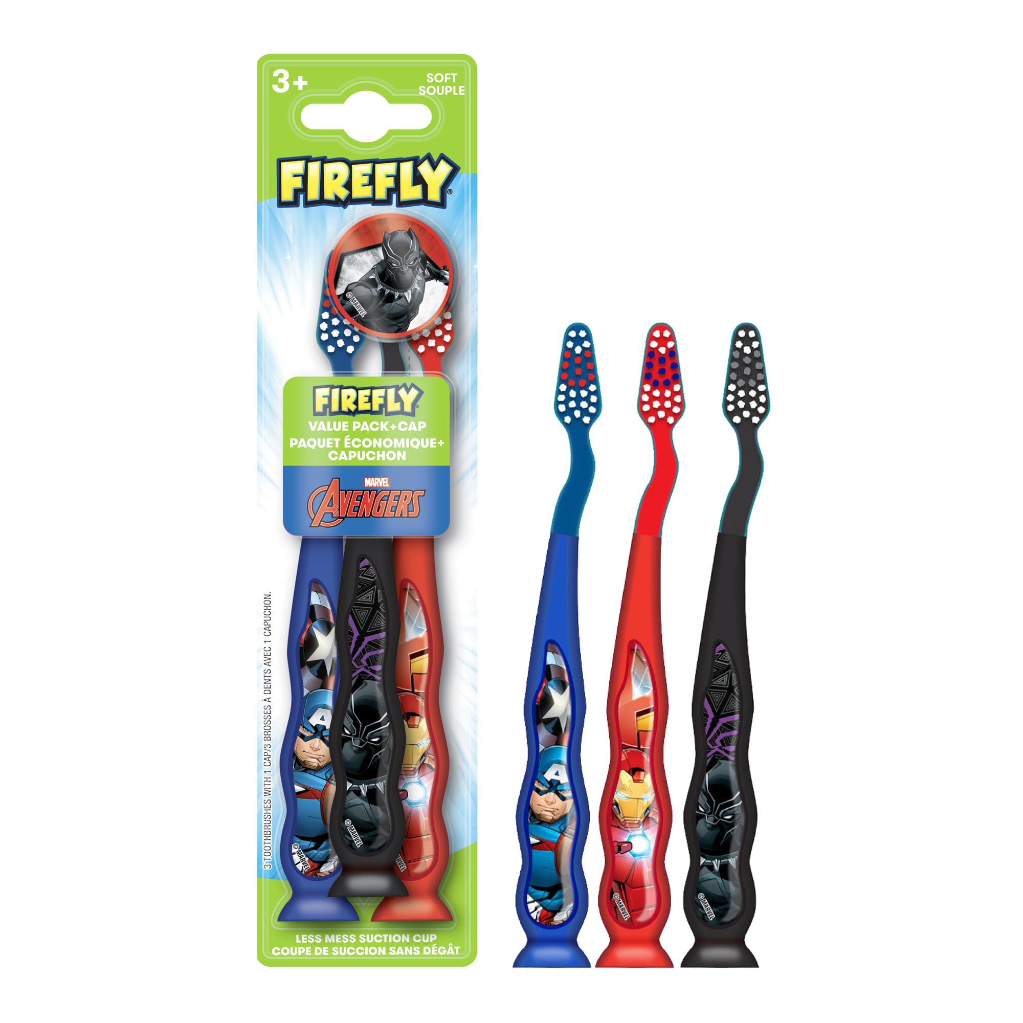 Firefly Avengers: cepillos suaves para niños que facilitan un cepillado suave