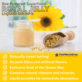 FIREWATERSTAR Royal Jelly: botella de vidrio que garantiza pureza y calidad.