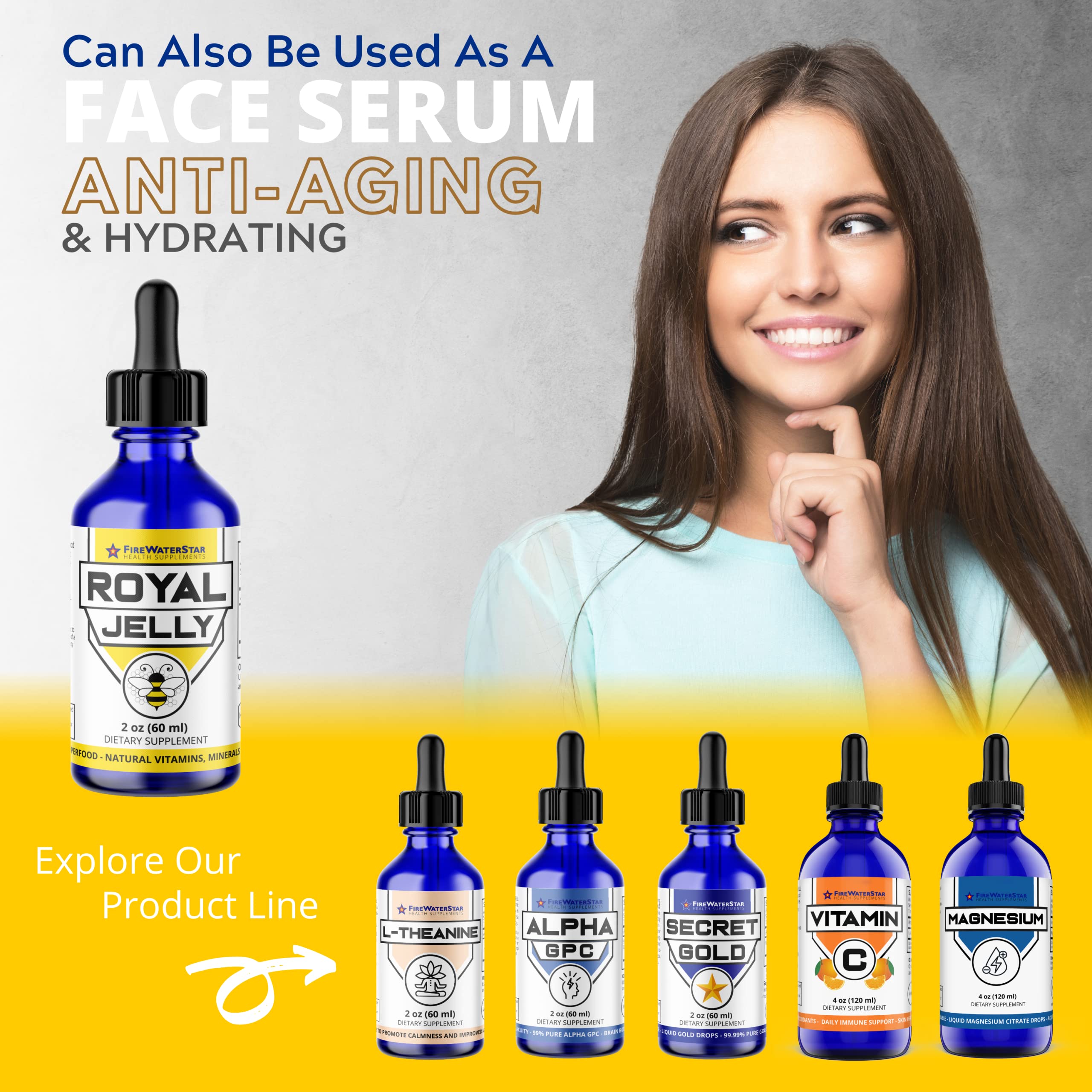 FIREWATERSTAR Royal Jelly: ritual de cuidado diario para apoyar el bienestar.