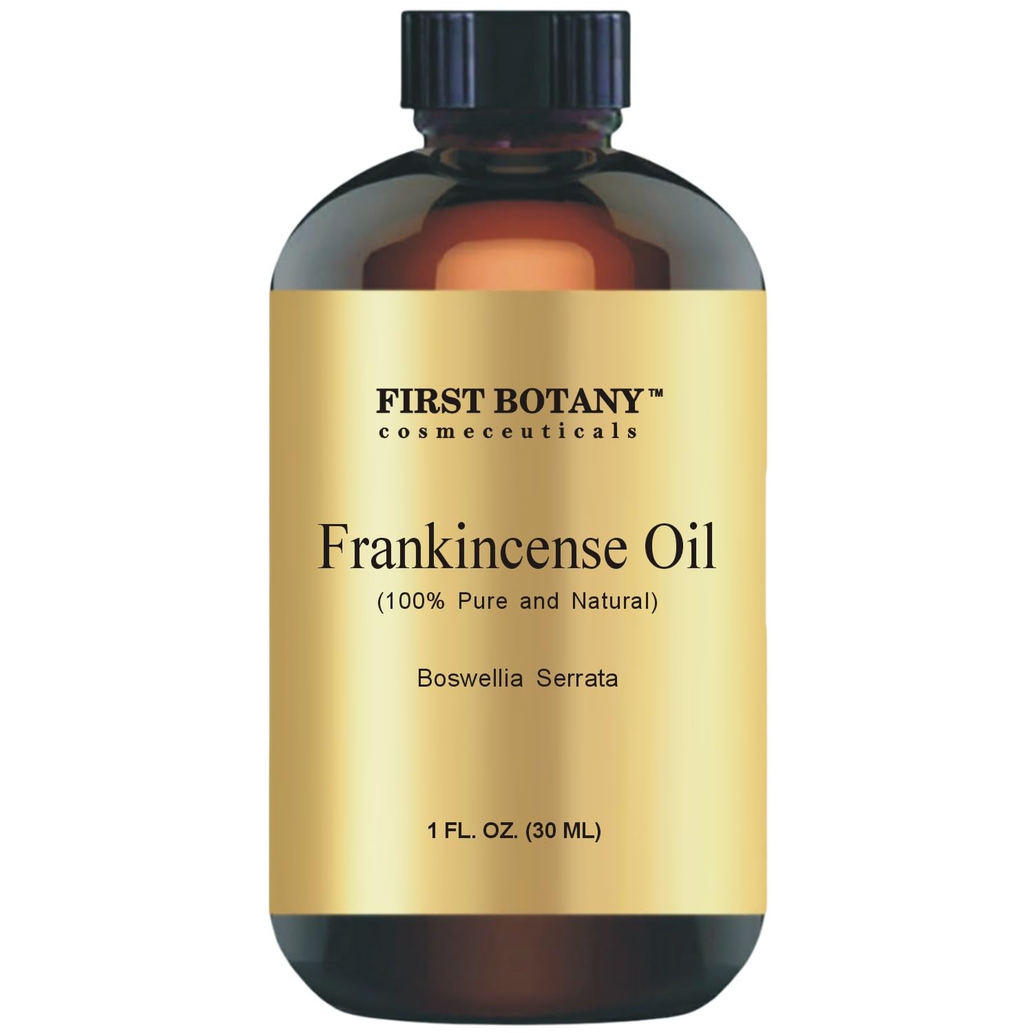 First Botany Aceite Esencial de Incienso, botella de 30 ml, para aromaterapia y masajes.