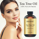 First Botany Tea Tree Oil application scene shows dilution for safe topical use.