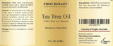 First Botany Tea Tree Oil bottle pour shot highlights easy usage and portability.