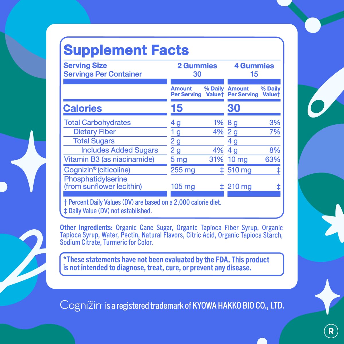 FIRST DAY phosphatidylserine memory-support gummies in a close-up view