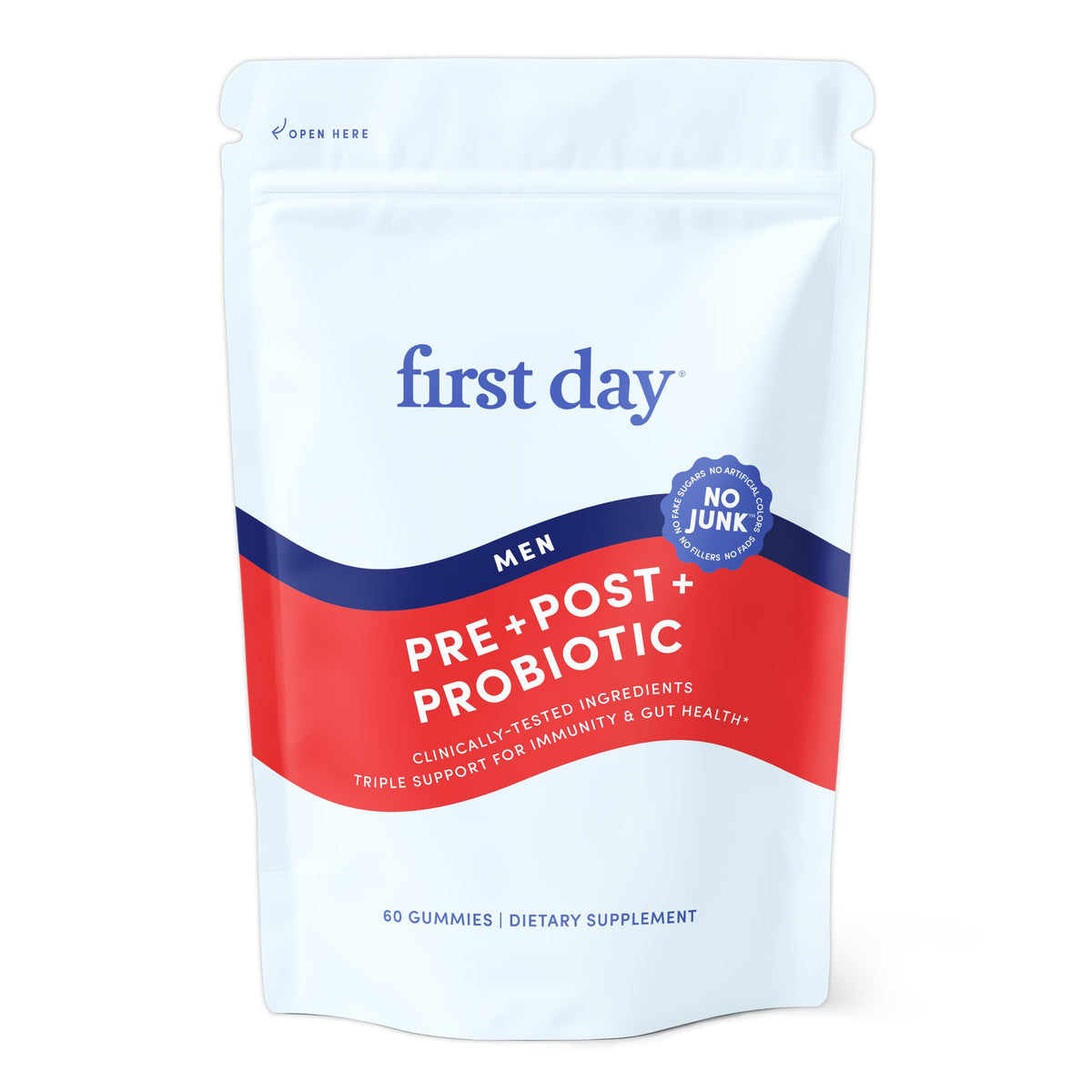 First Day botella de probióticos para equilibrio digestivo diario