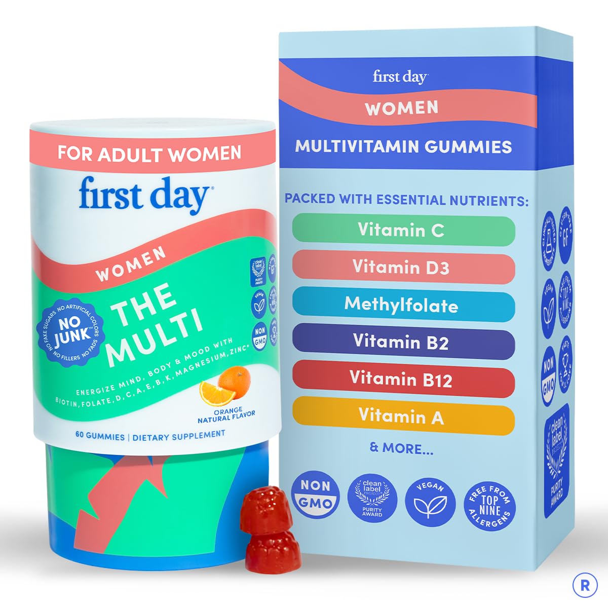 Gominolas FIRST DAY para mujeres que potencian energía diaria.