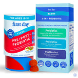 FIRST DAY Teens: gomitas probióticas 3 en 1 para apoyar el intestino