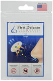 First Defense Nasal Screens con diseño ligero, filtrando el aire para mayor comodidad.