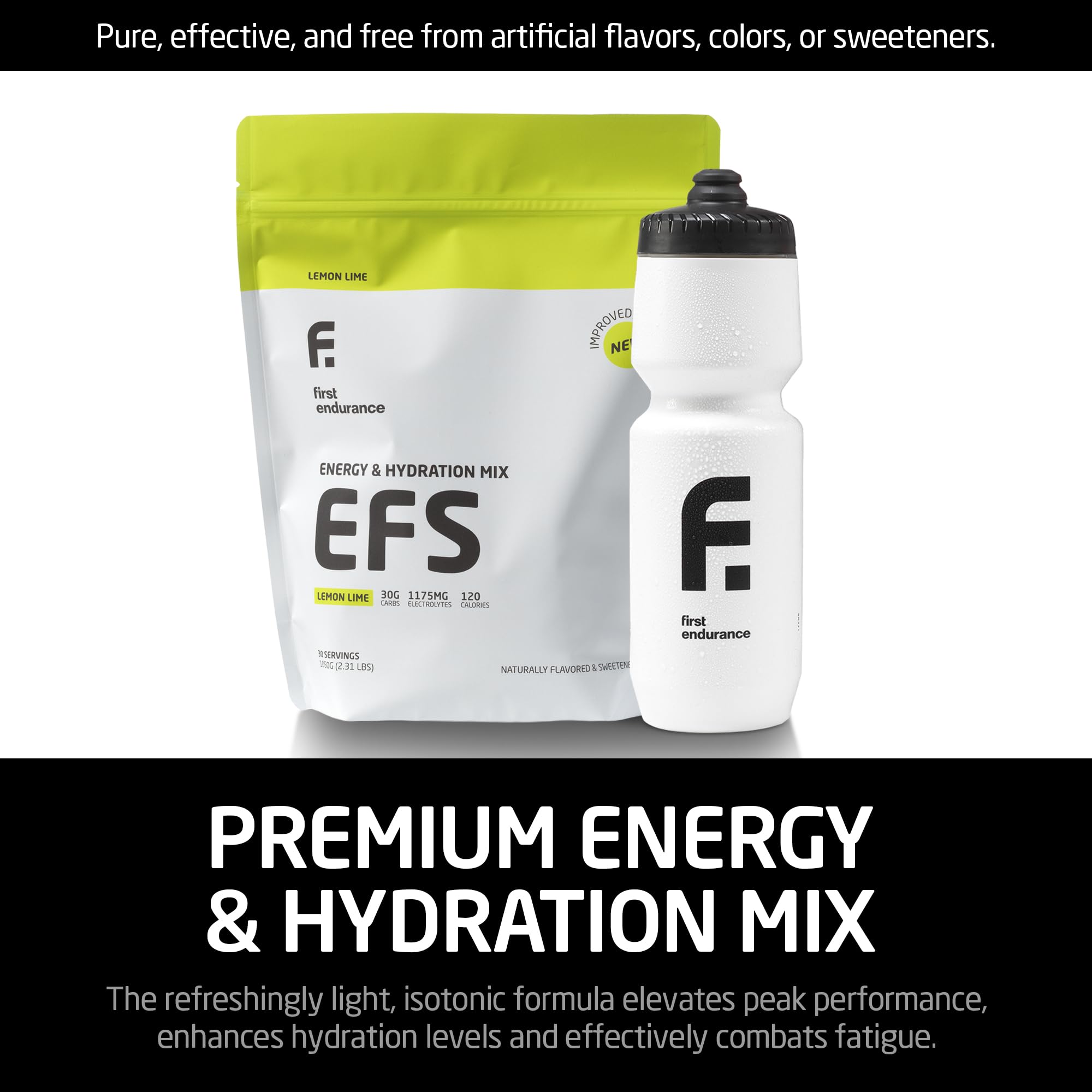 Contenido de 30 porciones de EFS para entrenamientos prolongados.
