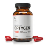 FIRST ENDURANCE Optygen: botella con cápsulas para mejorar rendimiento durante entrenamientos intensos.