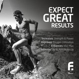Escena de gimnasio con FIRST ENDURANCE OptygenHP, potencia y recuperación entre series.