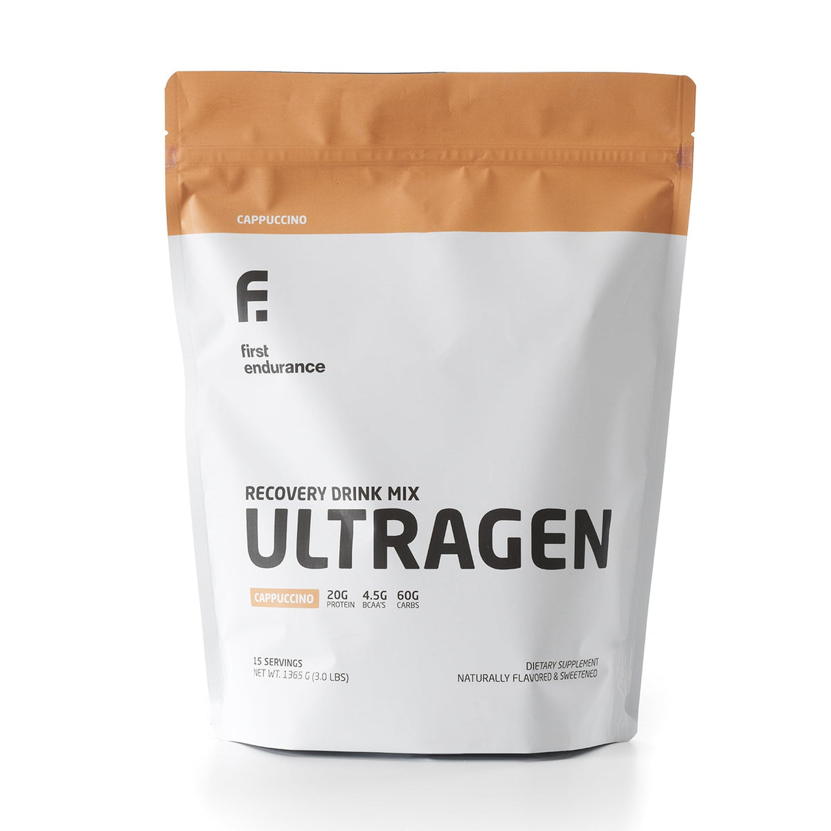 Ultragen FIRST ENDURANCE: recuperación post-entrenamiento con sabor cappuccino para recargar energía