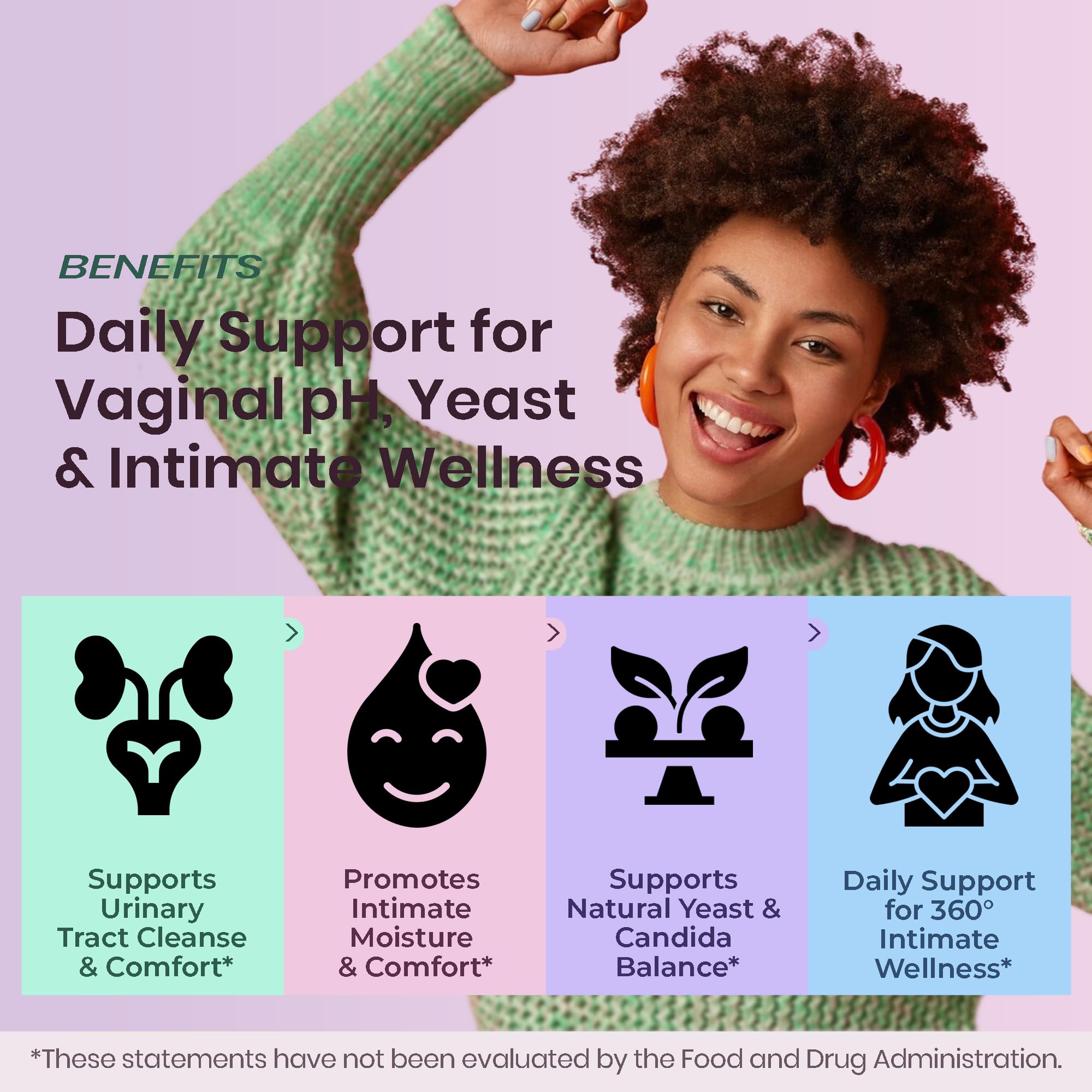 Cápsulas diarias FIRSTORGANIC UTI Yeast Pro+ para equilibrio de pH.