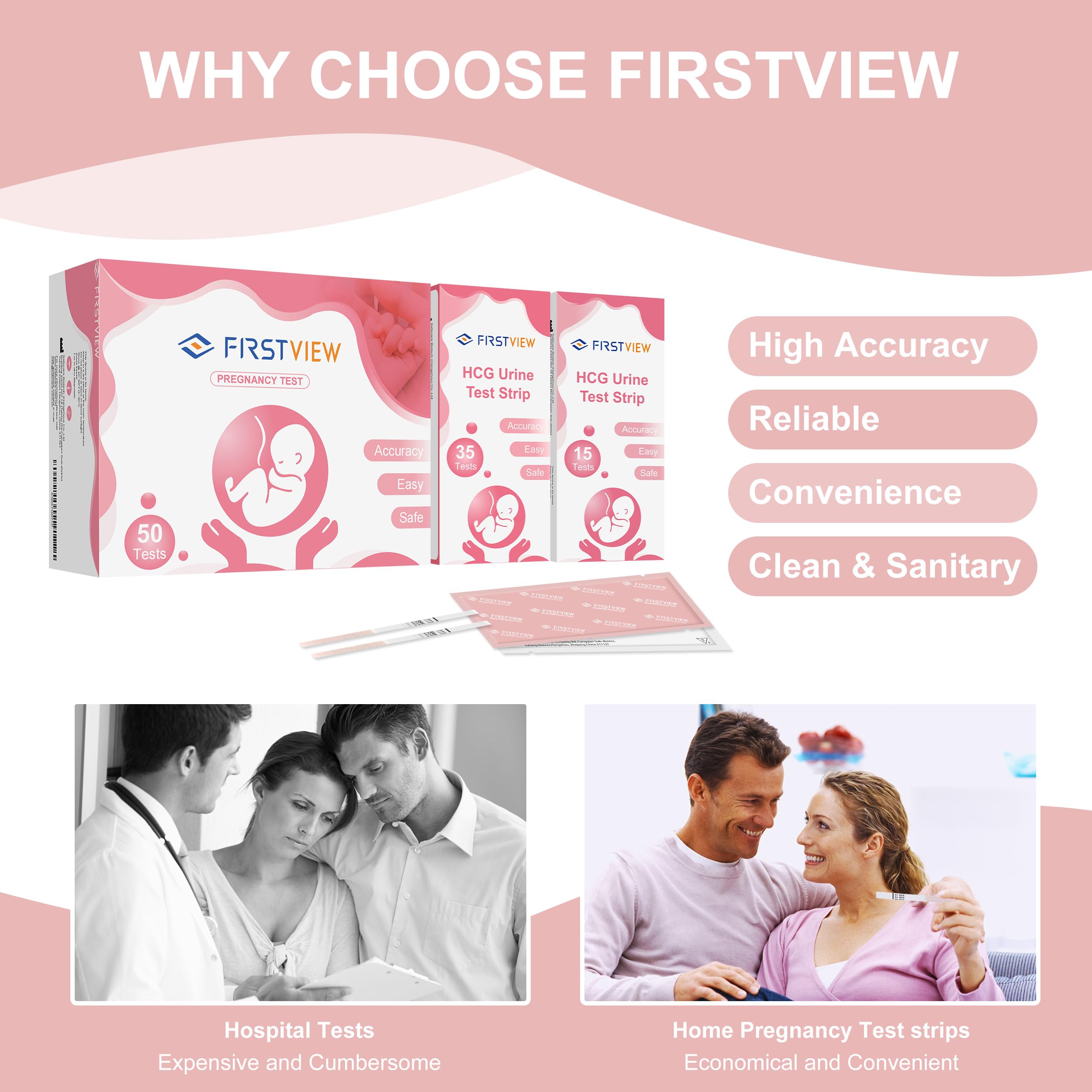 FIRSTVIEW Prueba de embarazo: detección temprana de hCG para planificar.