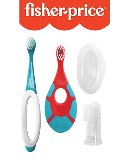 Cepillo Lil’ Ones Fisher-Price, suave para los primeros dientes.