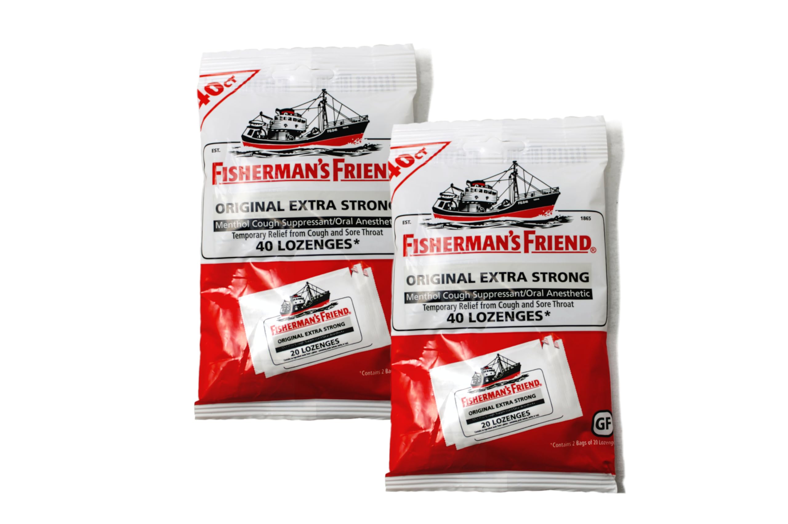 Fishermans Friend: empaque 2 paquetes de 40 pastillas para llevar