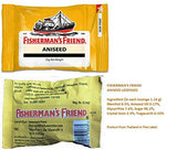 Etiqueta multilingüe de Fishermans Friend con textos en tailandés e inglés.