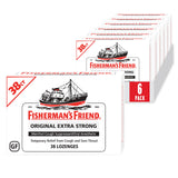 Fisherman's Friend Original Extra Strong en botella, alivio refrescante para la garganta.