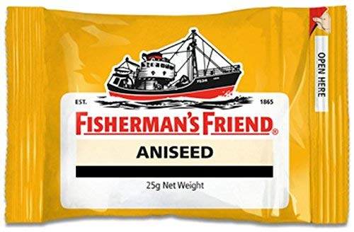 Pastillas de anís Fishermans Friend listas para consumir.