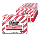 Fisherman's Friend Sugar-Free Cherry, pack 6x40, alivio refrescante para la garganta.