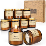 Vela fissiworx 9-pack ámbar con aroma de Salvia para ambientar espacios.